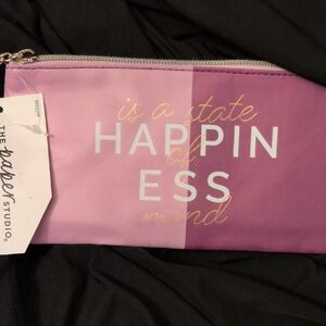 Pink and Purple make- Up Pouch with Inspirational Quote